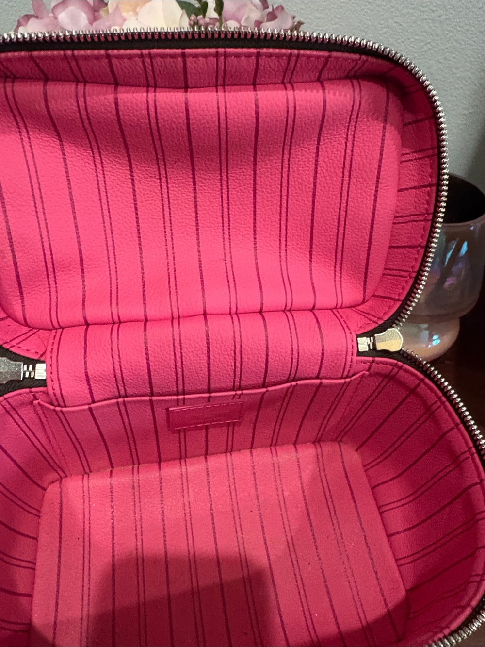 Louis Vuitton Monogram Vanity Case with Pink Trim - Picture 6 of 10